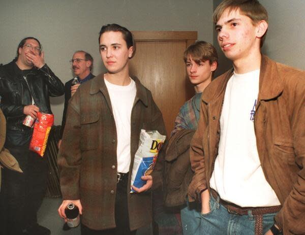 Actor Wil Wheaton, in the center, attended a party in 1993 while living in Topeka. Comedian Penn Gillette of the duo Penn and Teller is on the far left.