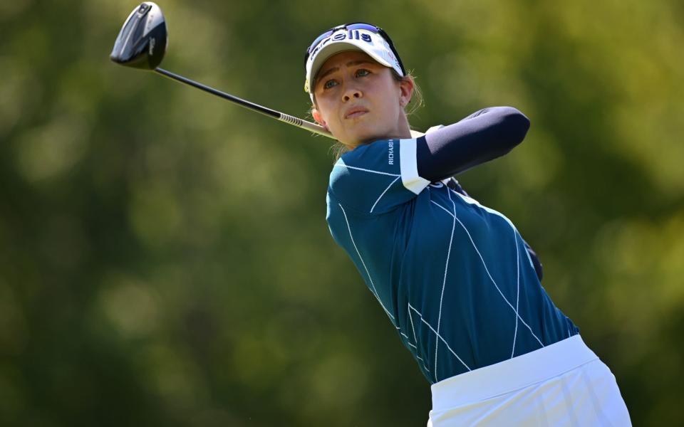 Nelly Korda storms into Evian contention on just her fourth start since blood clot - GETTY IMAGES