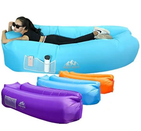 Find this Wekapo Inflatable Lounger Air Sofa Hammock for $42 on <a href="https://amzn.to/2Fgk53t" target="_blank" rel="noopener noreferrer">Amazon</a>.