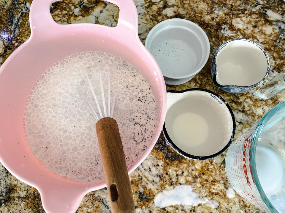 After combining the wet and dry ingredients, the mixture is ready for the pan. (Terri Peters/TODAY)