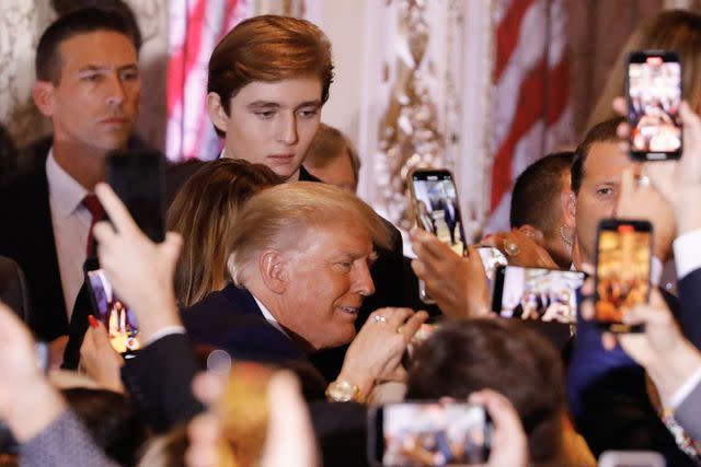 <p>Eva Marie Uzcategui/Bloomberg via Getty</p> Barron Trump attends Donald Trump's 2024 presidential campaign kickoff on Nov. 15, 2022