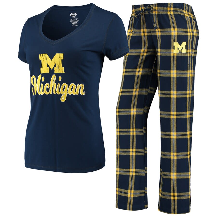 Women's Michigan Flannel Pants Sleep Set