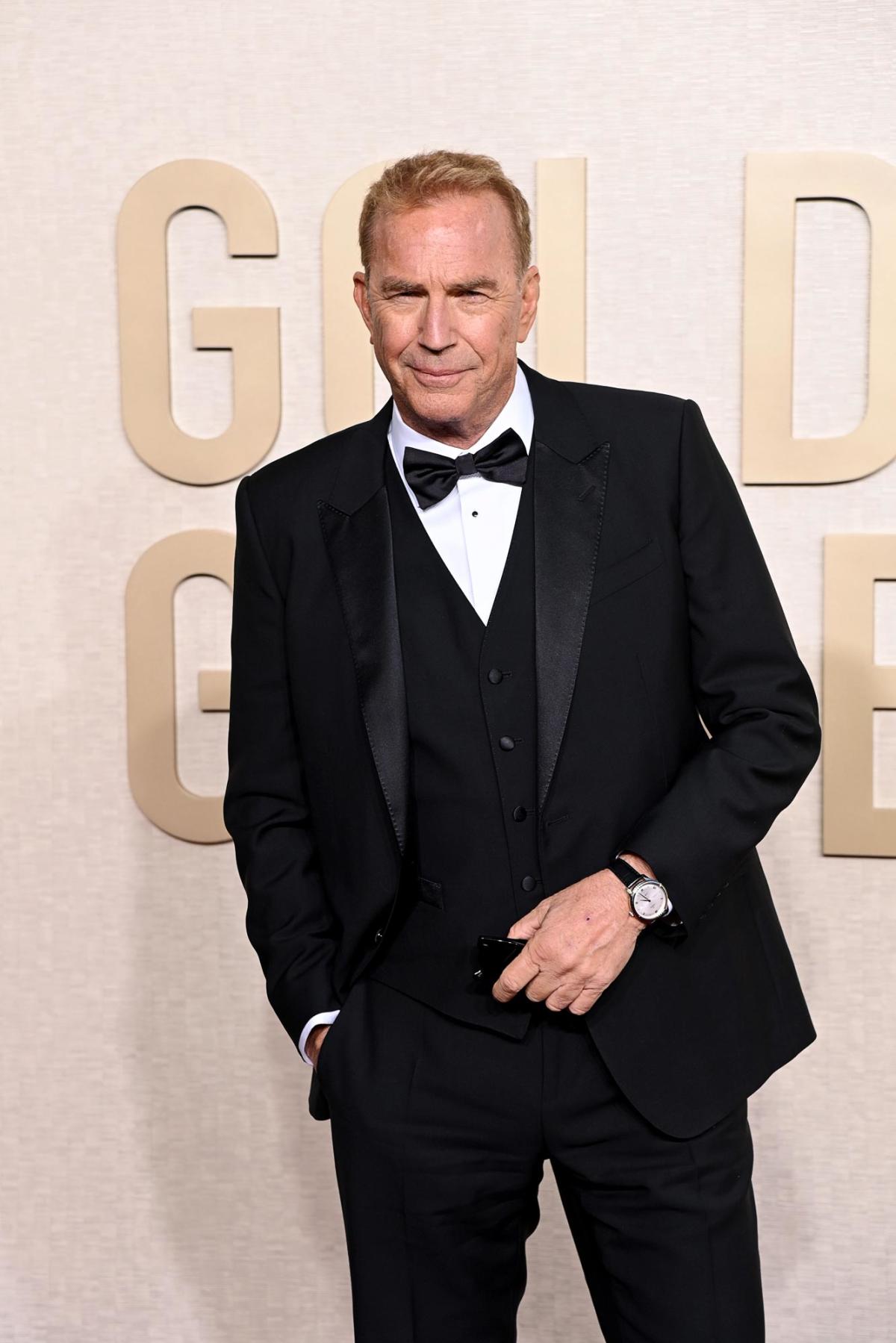 Kevin Costner Attends 2024 Golden Globes, Makes Up for Missing Ceremony