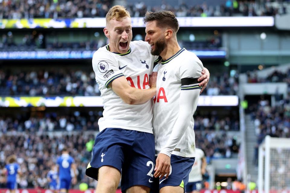 Rodrigo Bentancur put Spurs back in front with his first goal for the club (Tottenham Hotspur FC via Getty I)