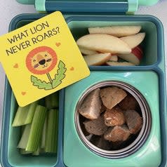 I knew my son wouldn't have enough time to eat everything in his lunchbox and there wasn't enough room to fit an entire apple, so I packed away the remaining slices for later.