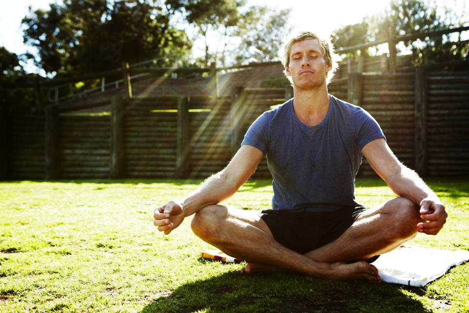 Man doing yoga