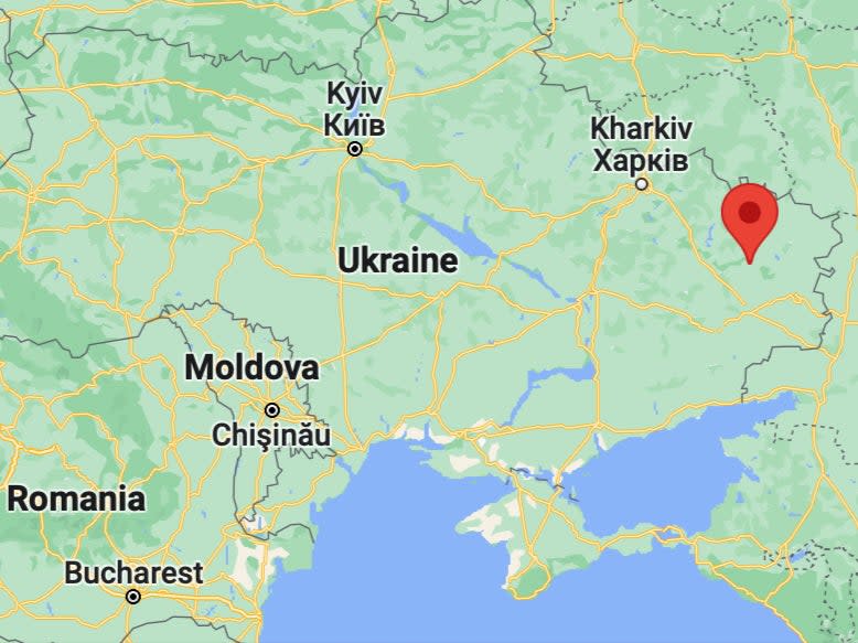Rubizhne in eastern Ukraine (Google Maps)