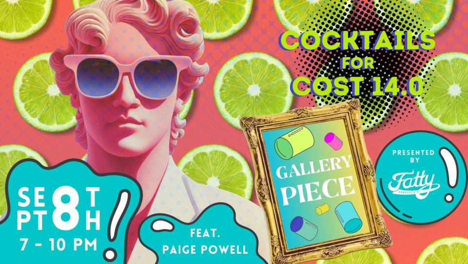 It’s Cocktails for Cost + tapas + art by Paige Powell at Fatty Arbuckles’ Pub Friday night.