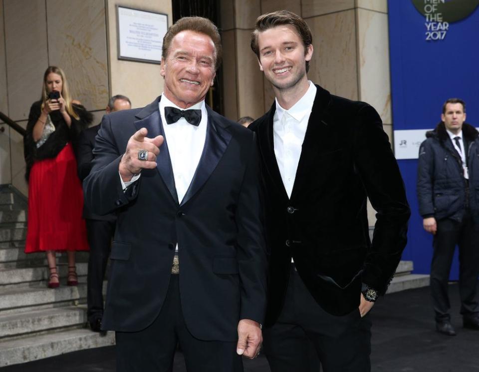 Arnold Schwarzenegger and his son Patrick