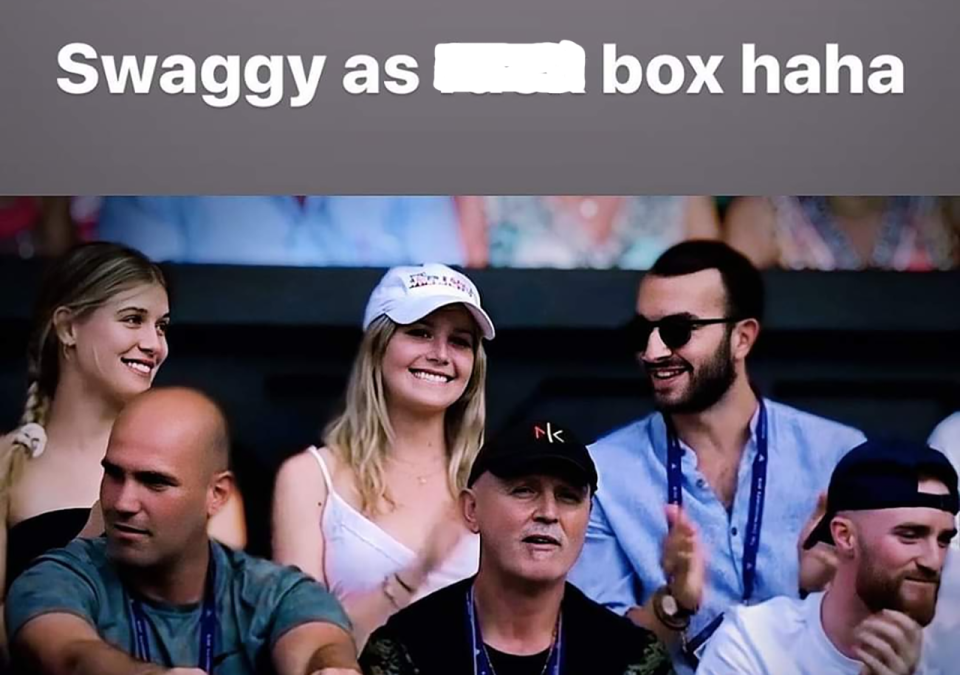 Nick Kyrgios' photo of Eugenie Bouchard, pictured here at Wimbledon in 2019.