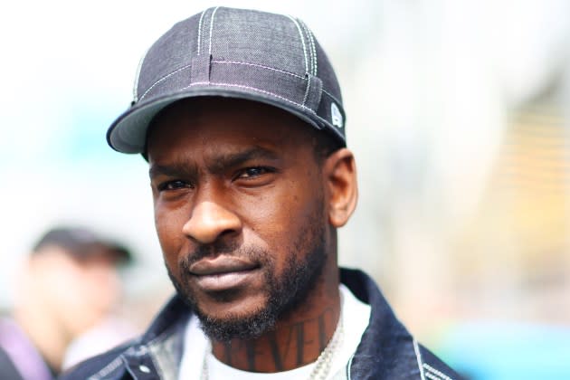 Skepta looks on in the Paddock during previews ahead of the F1 Grand Prix of Great Britain at Silverstone Circuit on July 06, 2023 in Northampton, England. (Photo by Dan Istitene - Formula 1/Formula 1 via Getty Images) - Credit: Dan Istitene/Formula 1/Getty Images