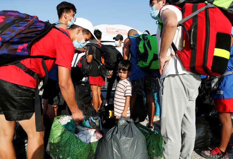 New temporary camp for migrants and refugees, on the island of Lesbos