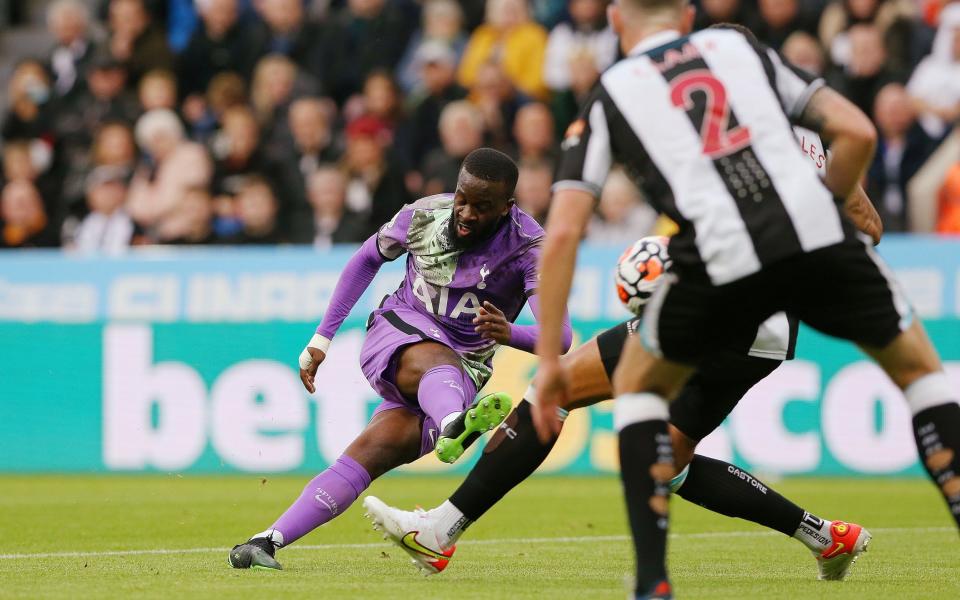 Tanguy Ndombele of Tottenham Hotspur scores their side's first goal during the Premier League match between Newcastle United and Tottenham - Getty Images