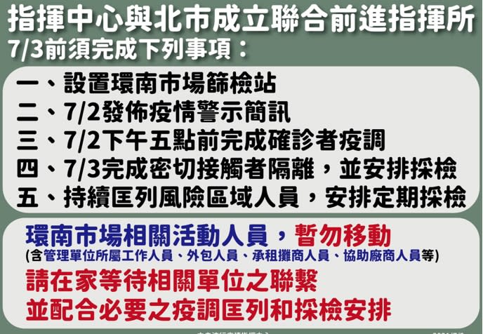 指揮中心和北市成立聯合指揮所。（圖／翻攝自中央流行疫情指揮中心）