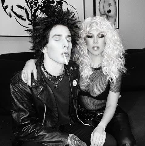 Kourtney Kardashian Instagram Travis Barker and Kourtney Kardashian dress up as Sid Vicious and Nancy Spungen