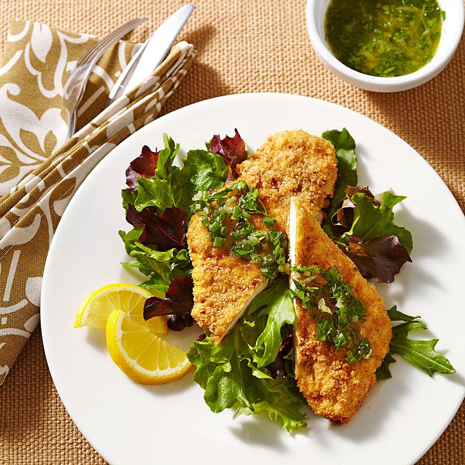 Crispy Chicken Schnitzel with Herb-Brown Butter