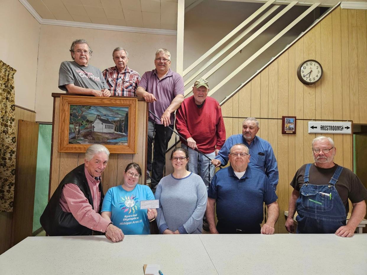 Special Olympics of Michigan Area 29 of Lenawee and Hillsdale Counties, recently received a donation of $3,500 from the Knights of Pythias in Allen.