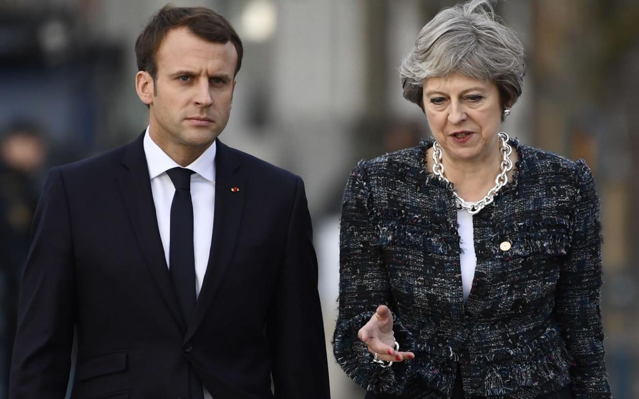 Theresa May with French president Emmanuel MacronTheresa May with French president Emmanuel Macron - AFP