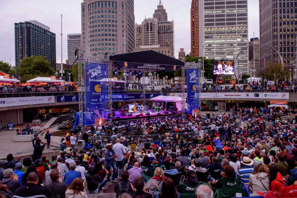 A crowd on the 40th annual Detroit Jazz Festival on Sunday, Sept. 1, 2019.