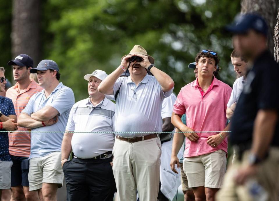 Fans watch during round one of the Wells Fargo Championship at Quail Hollow Club in Charlotte, N.C., on Thursday, May 9, 2024. Khadejeh Nikouyeh/Knikouyeh@charlotteobserver.com