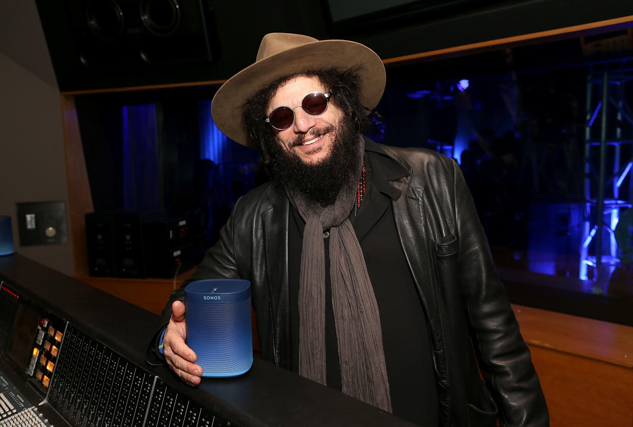 LOS ANGELES, CA - FEBRUARY 04: Don Was, President of Blue Note Records, poses with the Blue Note Limited Edition Sonos speaker as Sonos and Blue Note Records celebrate 75 years of jazz music and the launch of The Blue Note Limited Edition Sonos Speaker at The Iconic Capitol Records Tower on February 4, 2015 in the Hollywood district of Los Angeles, California.  (Photo by Jesse Grant/Getty Images for Sonos Studio)