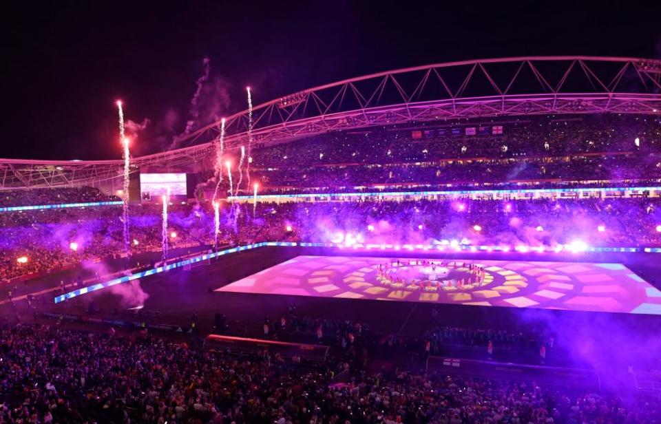 A packed Stadium Australia before the Women’s World Cup final kicked off.