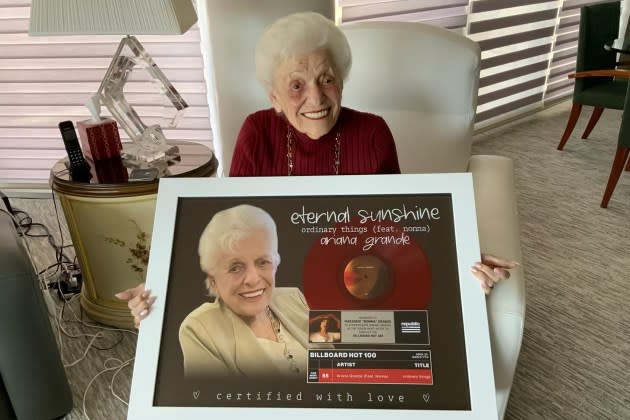 Ariana Grande's grandmother makes history as the oldest person on the Hot 100. - Credit: Courtesy of Republic Records