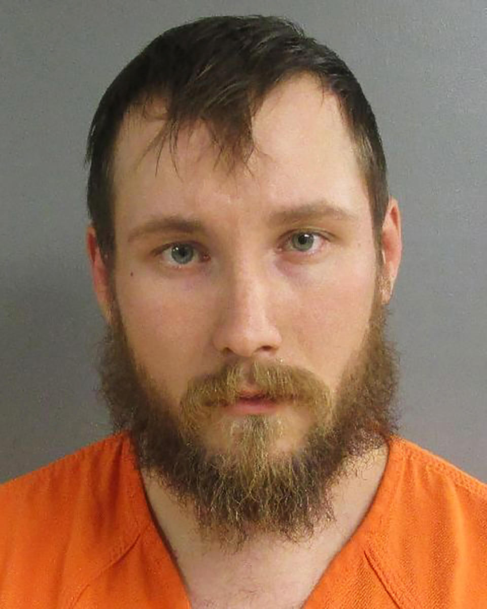 This photo provided by the Jackson County Sheriff’s Office shows Joseph Morrison. Agents foiled a stunning plot to kidnap Michigan Democratic Gov. Gretchen Whitmer, authorities said Thursday, Oct. 8, 2020 in announcing charges in an alleged scheme that involved months of planning and even rehearsals to snatch her from her vacation home. According to an FBI affidavit, Morrison is one of the founding members of the Wolverine Watchmen, which authorities described as “an anti-government, anti-law enforcement militia group.” (Jackson County Sheriff’s Office via AP)