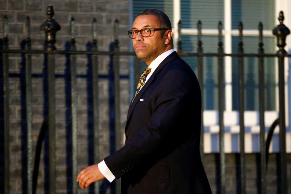 James Cleverly arrives at Downing Street (REUTERS)