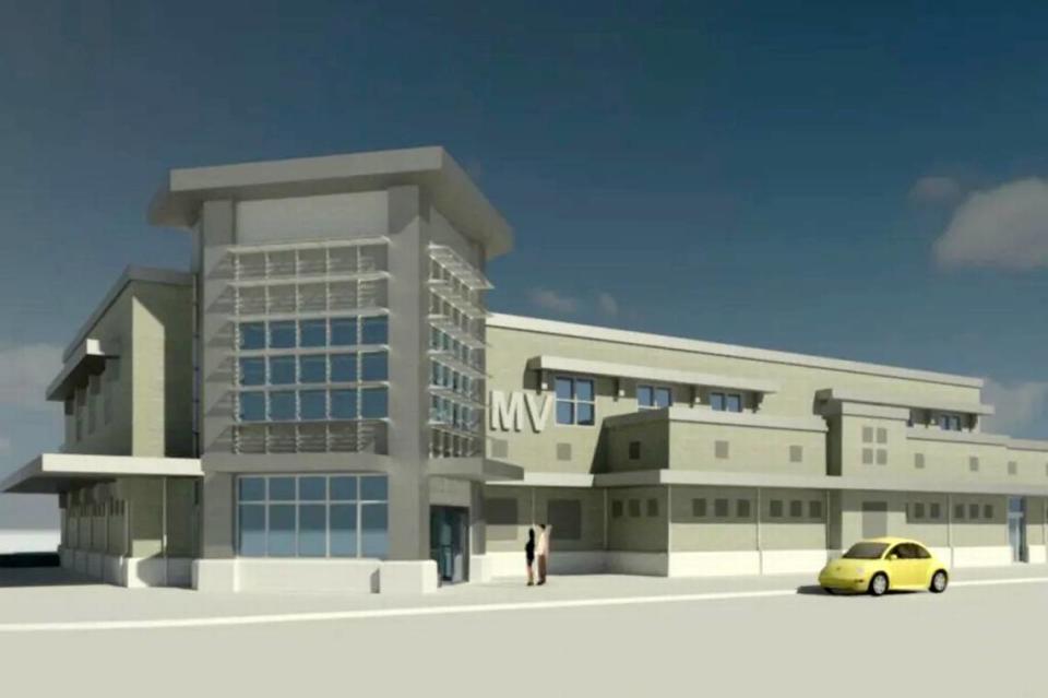 An artist’s concept depicts the new Department of Motor Vehicles field office in Santa Maria.