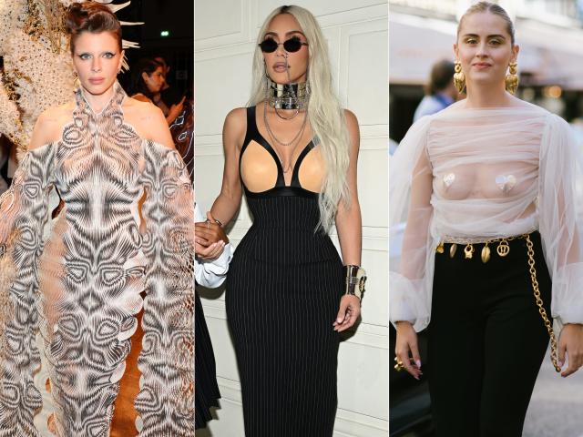 Daring Looks Celebrities Wore at Paris Fashion Week This Year