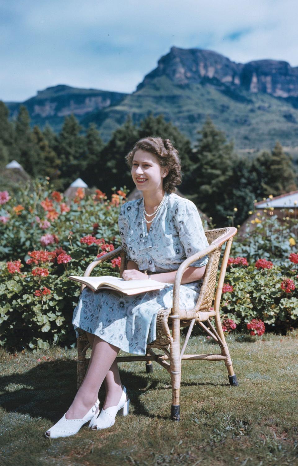 Princess Elizabeth, later Queen Elizabeth II, at Natal National Park in South Africa on her 21st birthday, when she broadcast a message to the British Empire on April 21, 1947.