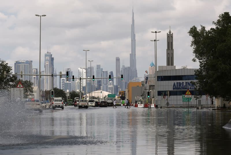 Aftermath following floods caused by heavy rains in Dubai