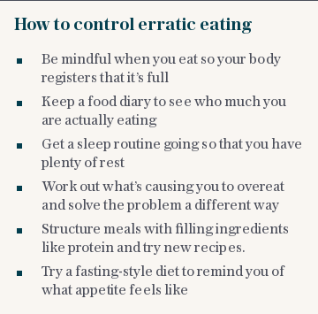 How to stop control erratic eating