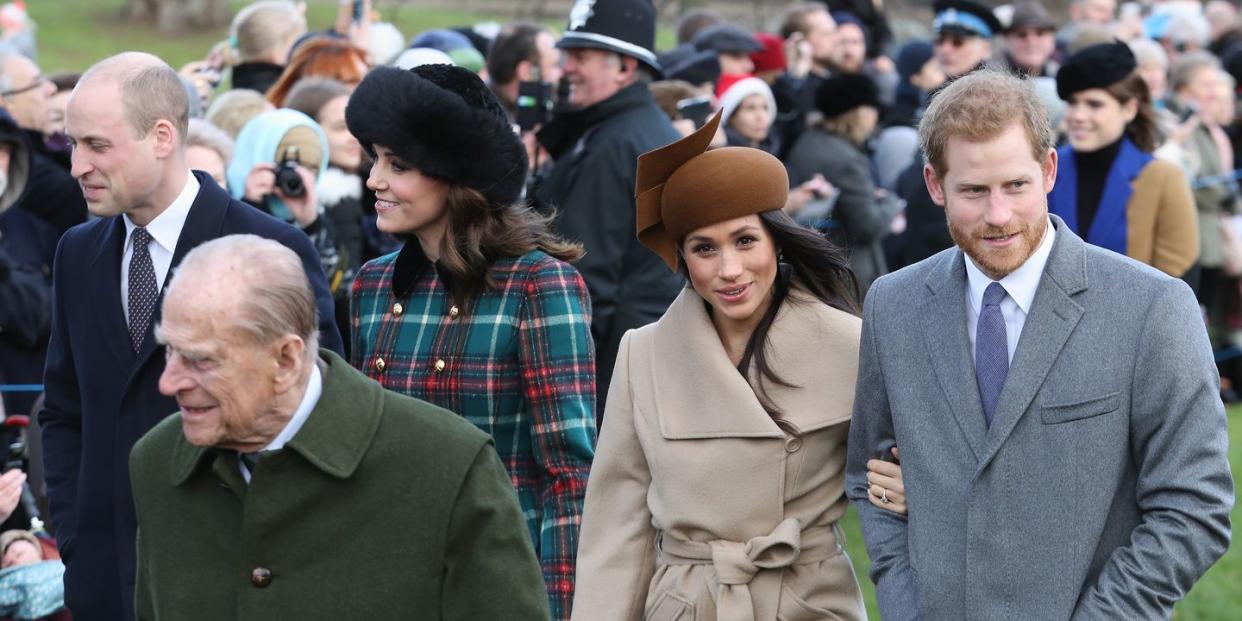 members of the royal family attend st mary magdalene church in sandringham