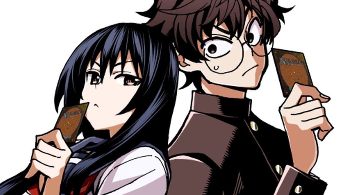  The protagonists of the Magic manga stand back to back. 