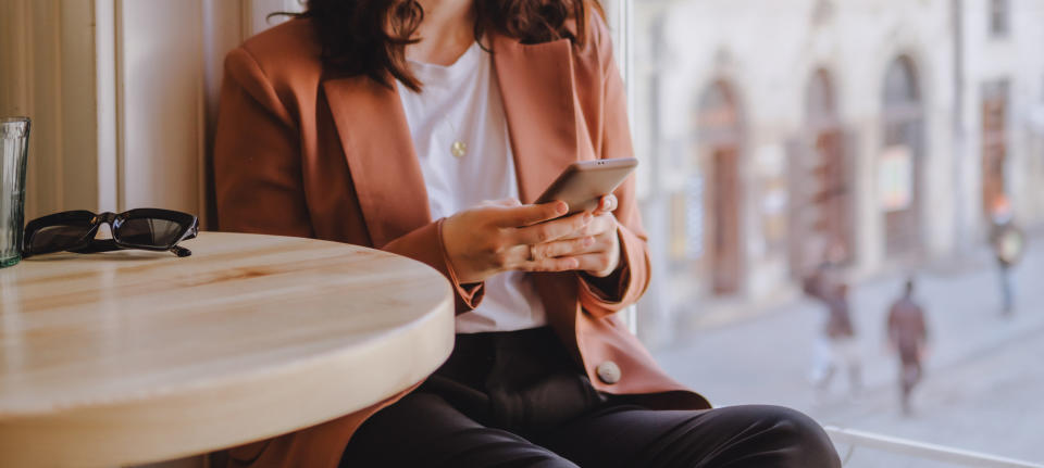 A person looking at their cellphone