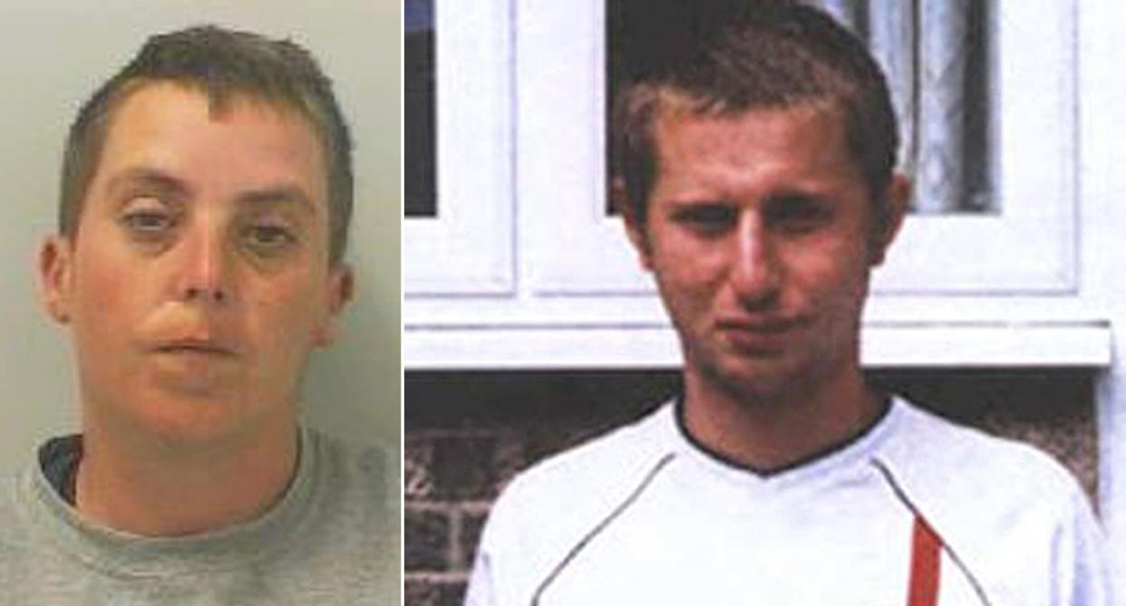 Karen Tunmore, now 36 (left) battered Scott Pritchard to death outside his home in Sunderland in 2004. (PA)