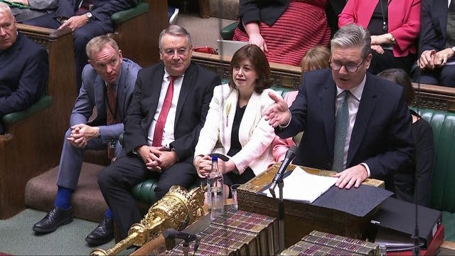 Sir Keir Starmer addresses the House of Commons