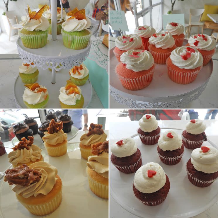 An array of cupcakes on offer at Fluff Bakery KL. (Photo: Shahirah Hamid/ Yahoo Lifestyle Singapore)