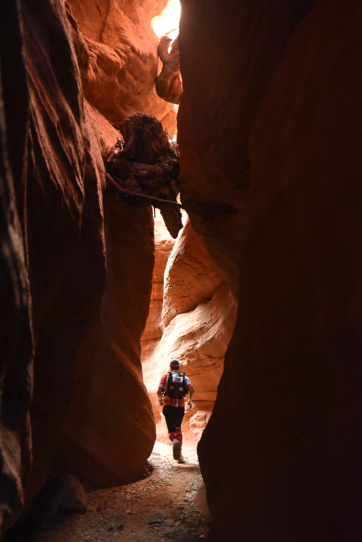 The course takes racers through various slot canyons in southern Utah. (Photo courtesy of Grand to Grand Ultra)