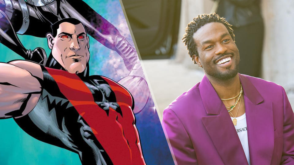 (L, R) Wonder Man in the comics and Yahya Abdul-Mateen II, who is reportWonder Man