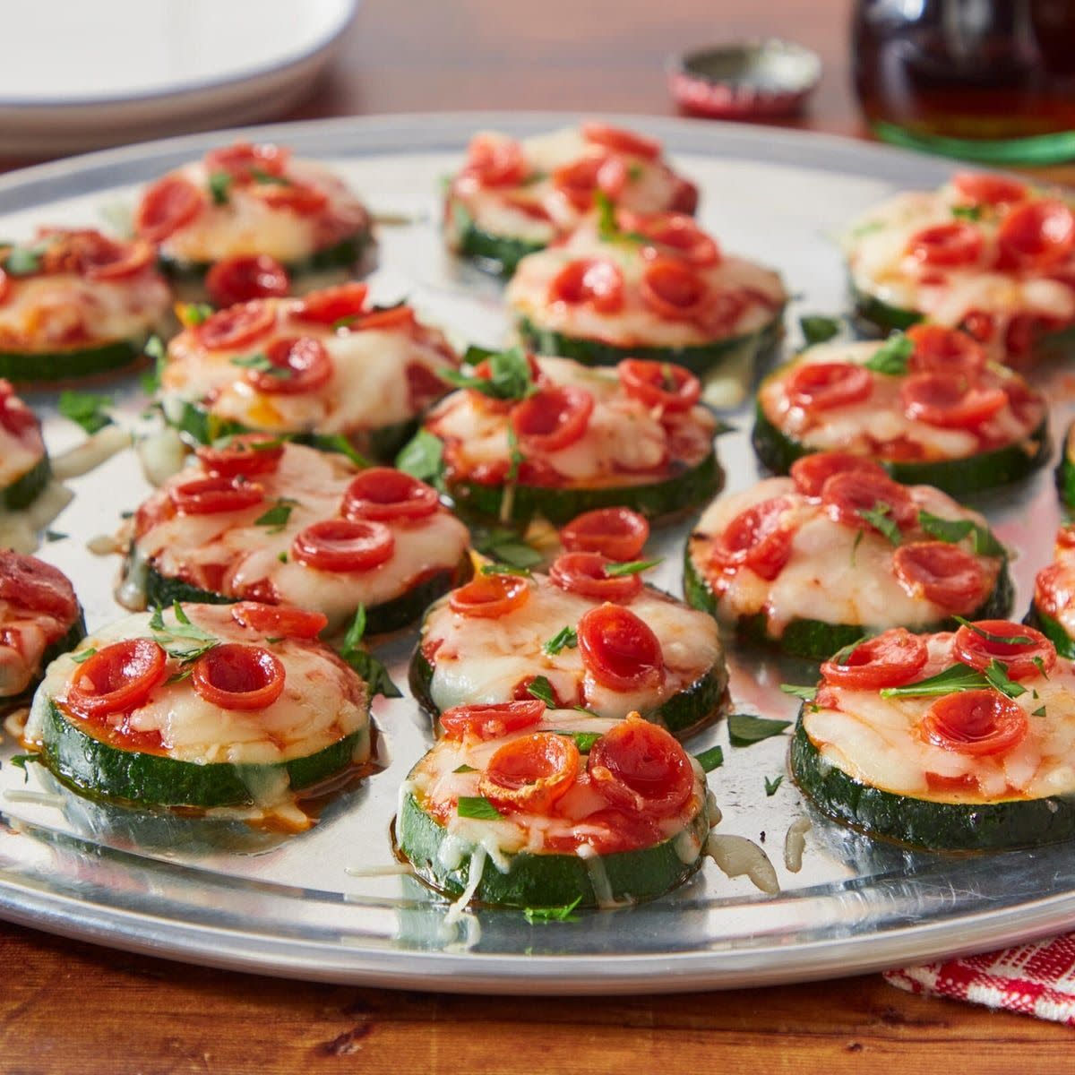 zucchini pizza bites labor day appetizer