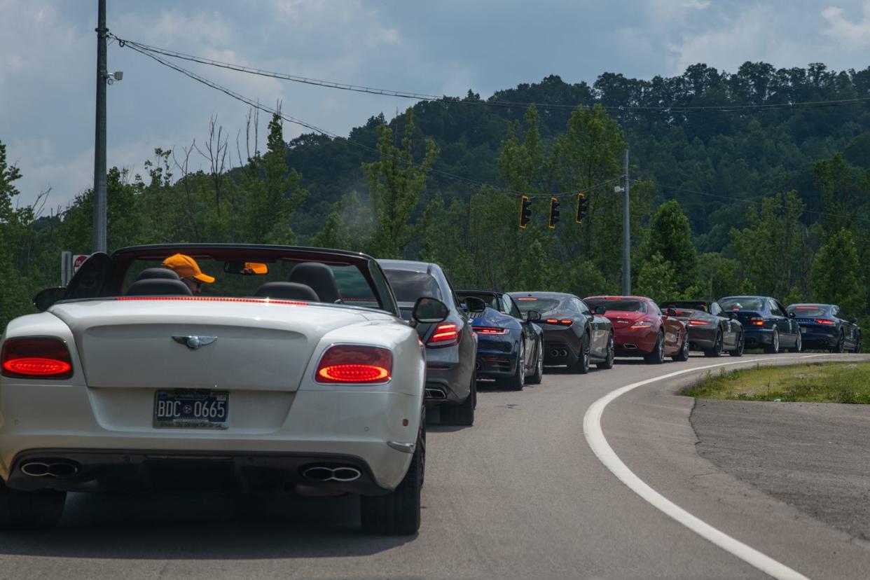 cars driving on the road