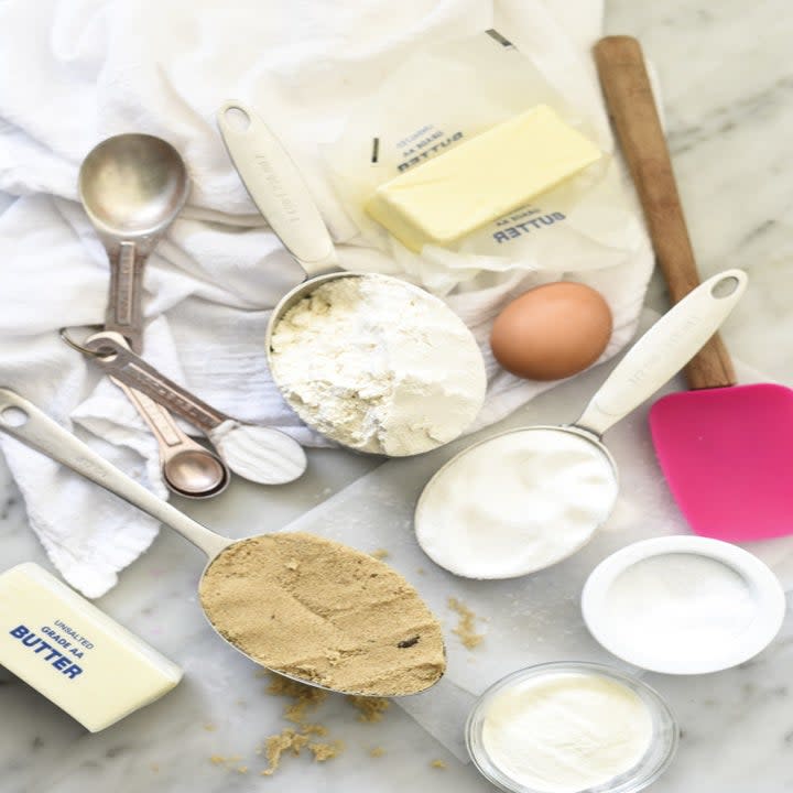 Ingredients for Salted Chocolate Chip Cookies