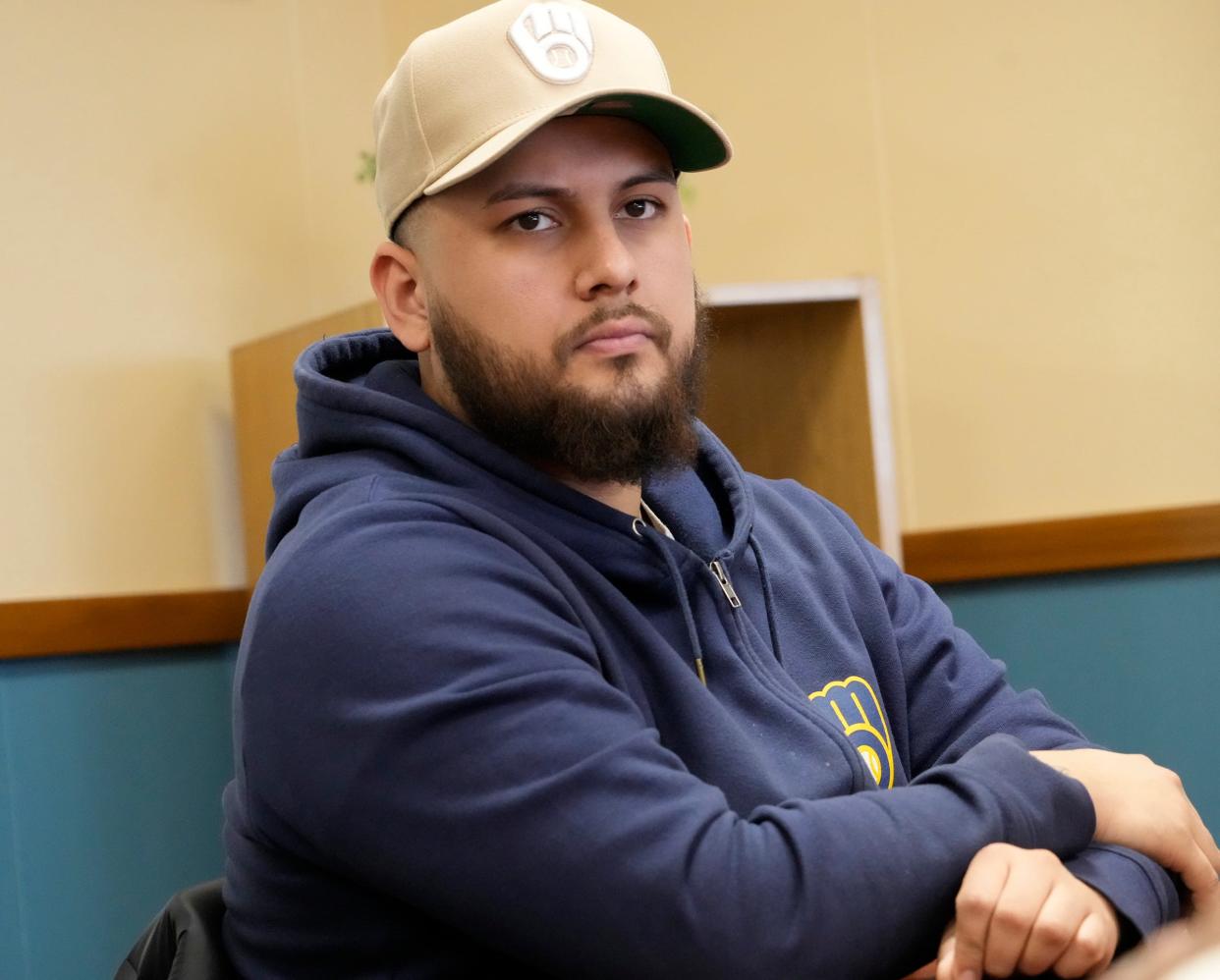 Alejandro Barba is a journeyman electrician who came up through the Milwaukee Public Schools apprenticeship training program at the MPS division of facilities and maintenance services building on North 11th Street in Milwaukee on Friday, Jan. 19, 2024.