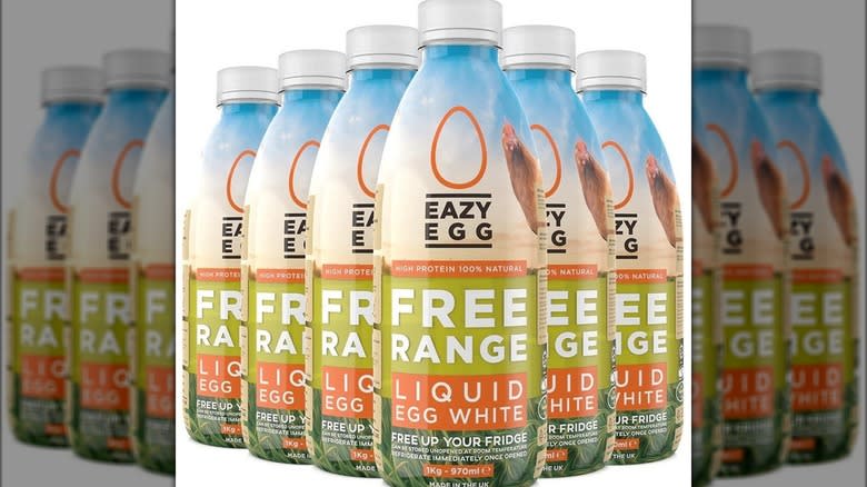 Liquid egg whites bottle