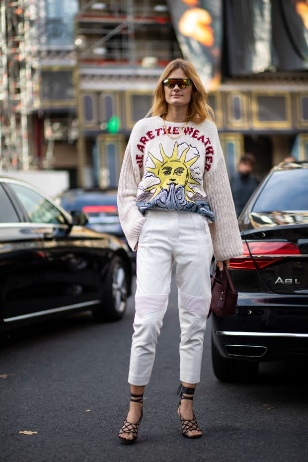 <p>On the street at Paris Fashion Week Spring 2020. Photo: Chiara Marina Grioni</p>