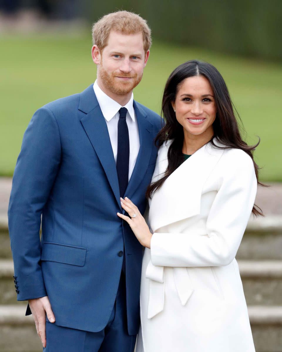 The newly engaged couple looked happy to share the news on Monday. Source: Getty