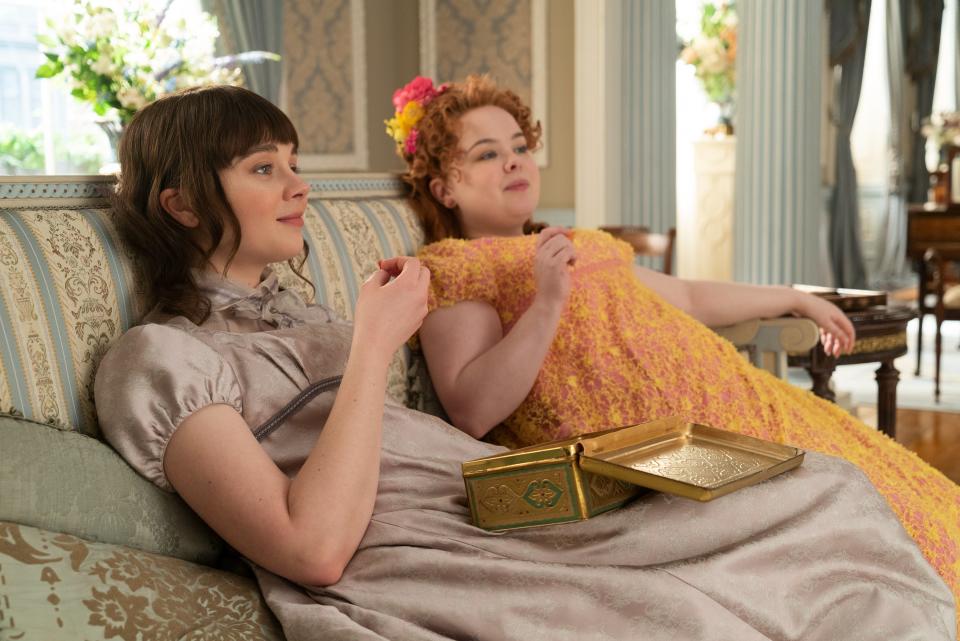 <p>Eloise (Claudia Jessie) and Penelope (Nicola Coughlan) aren’t fussed about making their society debut</p>LIAM DANIEL/NETFLIX